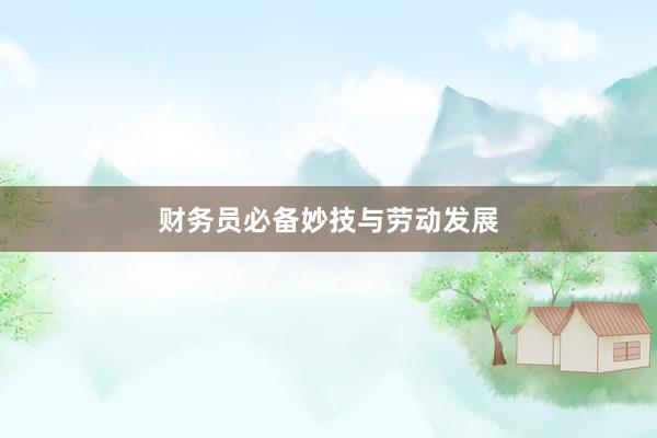 财务员必备妙技与劳动发展